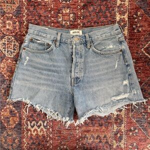 Agolde Parker Long Denim Shorts